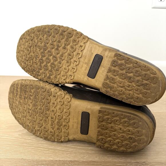 L.L. Bean Moc Rubber Rain Low Duck Boot Shoe Men's 13 Brown Leather Tie USA Made - Picture 5 of 7